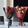 10PCS Kraft Paper Flower Packaging Bag Transparent Flower Paper Bag  Bouquet Wrapping