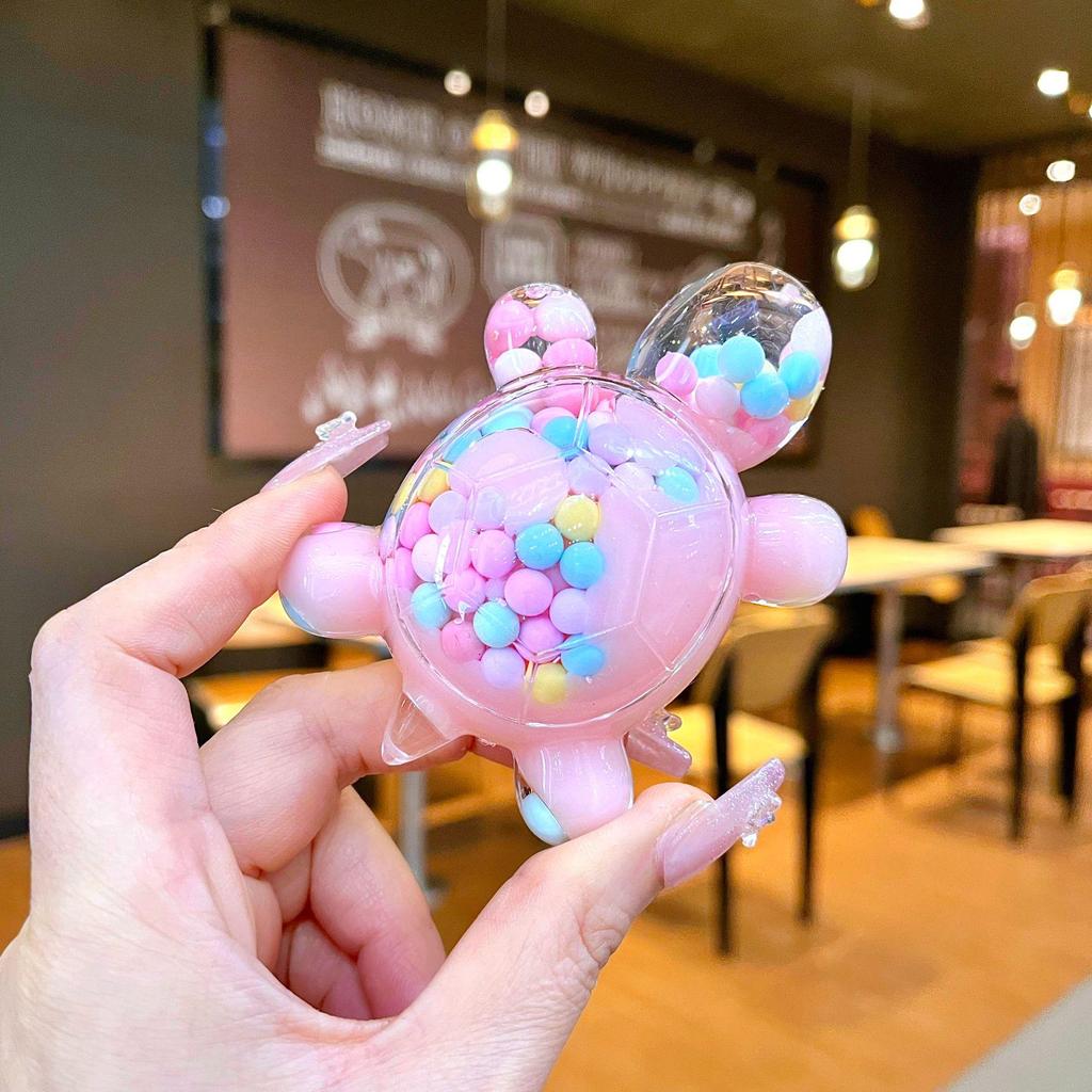 Svietiaca pohyblivá piesková blikajúca korytnačka ozdoba slepá škatuľa stojan na vystavenie šperkov