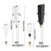 Stainless Steel Milk Frothing Wand with Detachable Whisk Heads Automatic Stirring Function Suitable for Coffee Eggs