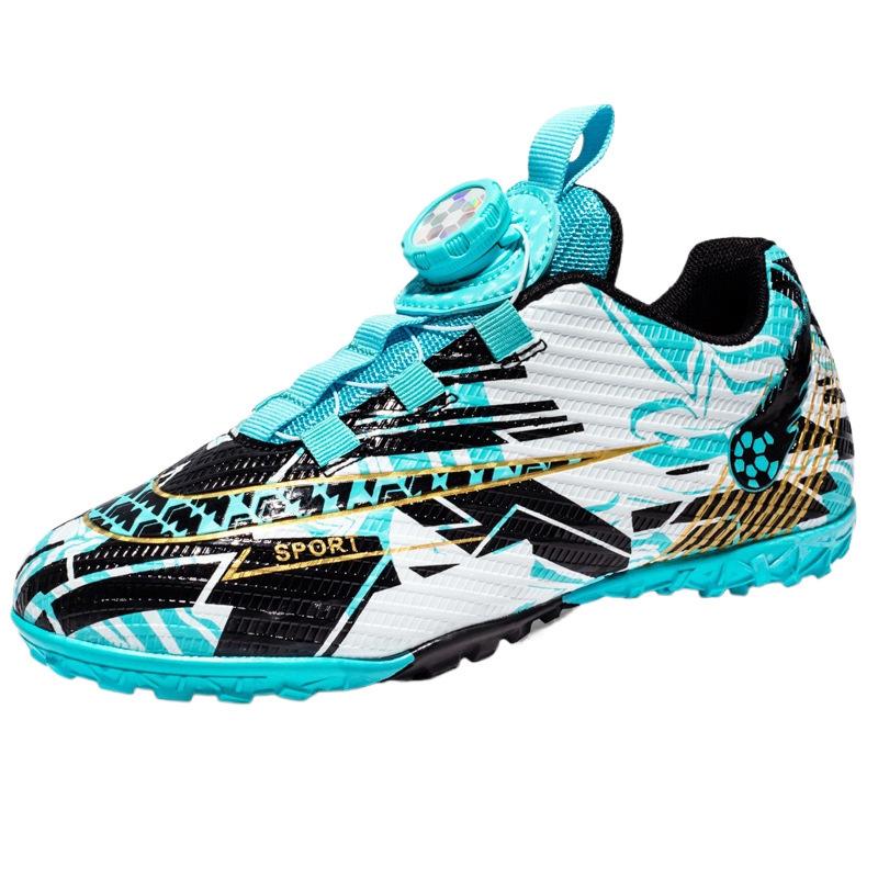 2025 New Rotating Button Children's School Football Shoes Boys Broken Nails Game Training Shoes
