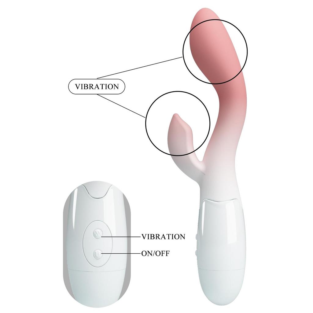 Wibrator Punkt G Masażer Łechtaczki Króliczek Pretty Love - Brighty, 30 Vibration Functions, Abs Silicone