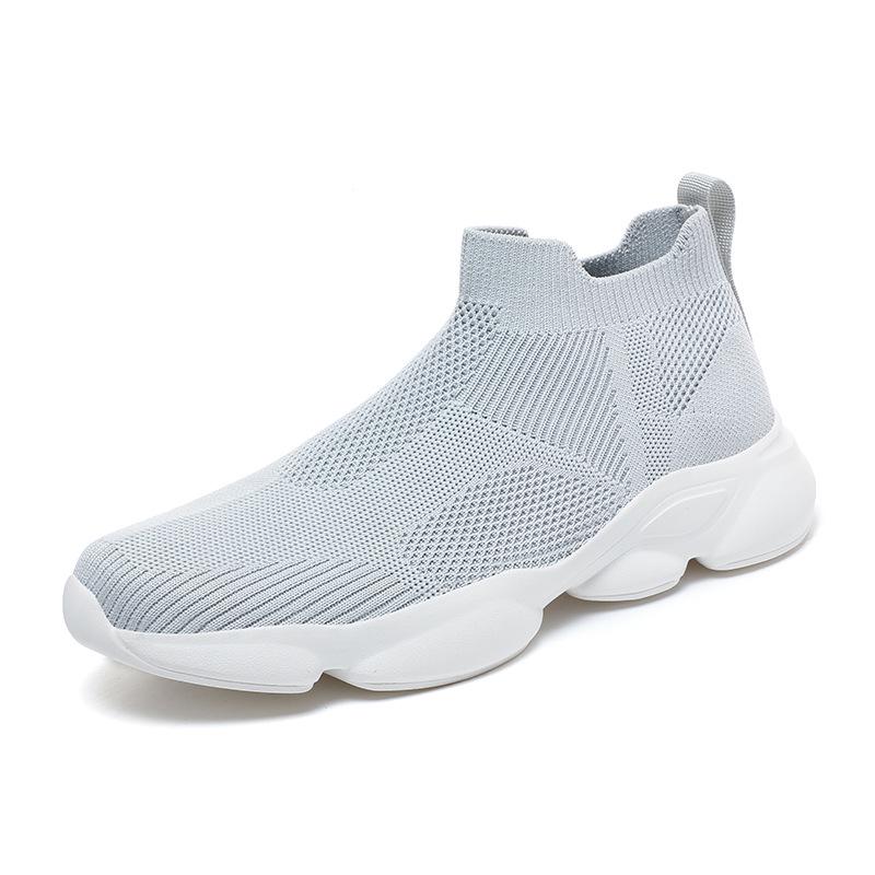 Men's 48 Large Flyknit Casual Dad Shoes - Mesh One-Step Slip-On Style