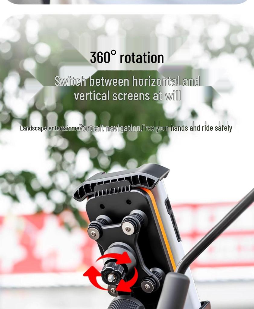 Electric Vehicle & Motorcycle Phone Holder with Battery for Navigation