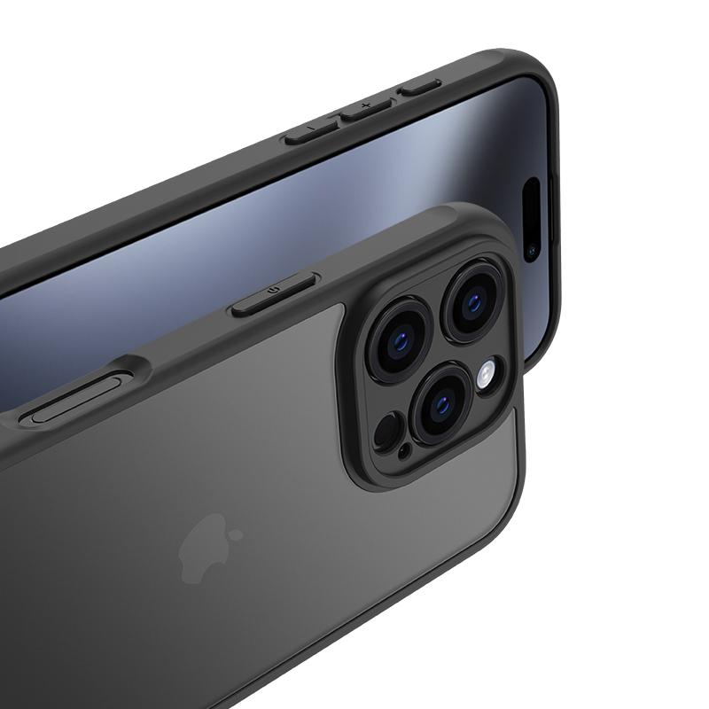 For iPhone 16 Pro Case Skin Touch Matte PC+TPU Shockproof Phone Back Cover