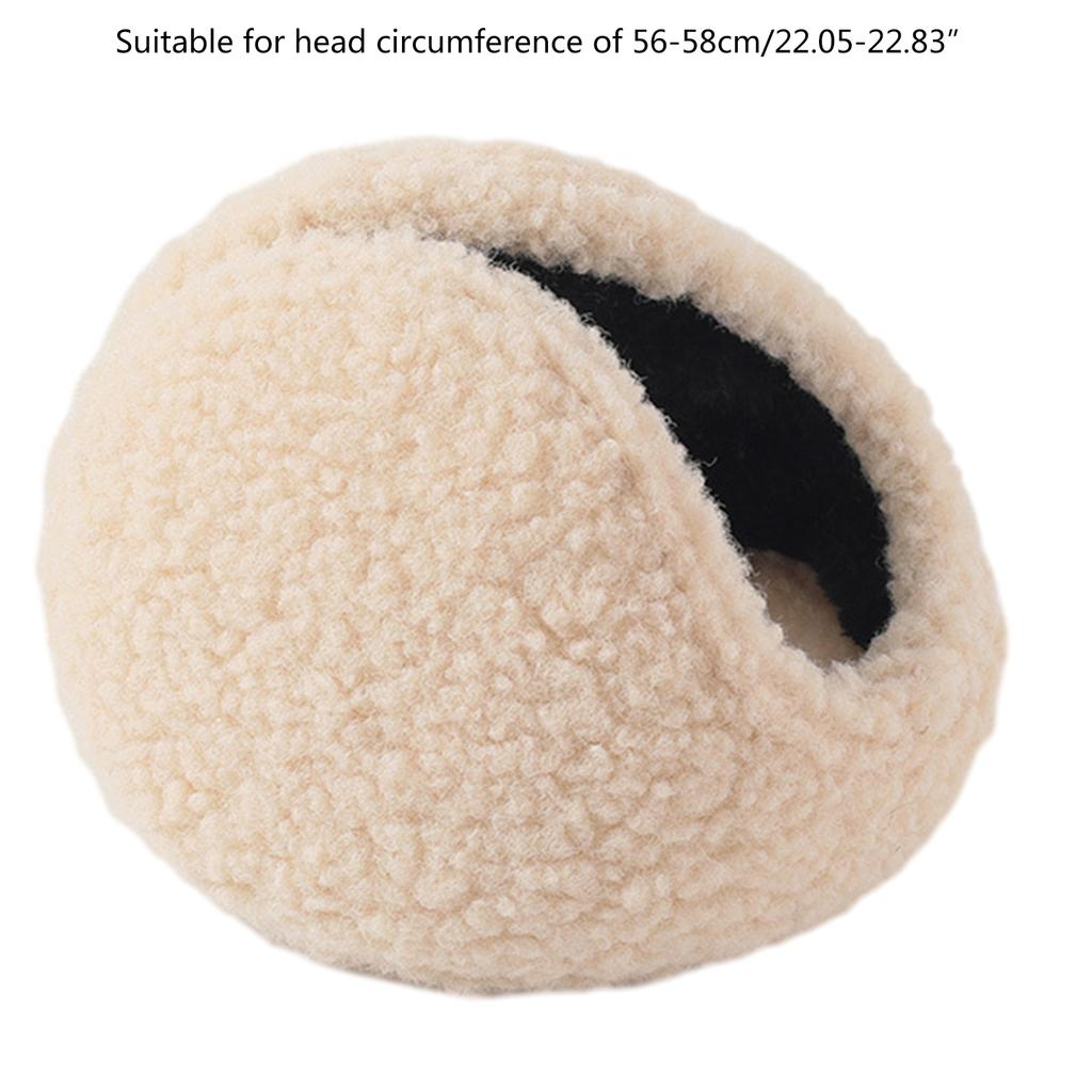 Thicken Berber Fleece Ear Muffs for Men Warm Ear Warmers Cold Weather Earmuff Breathable Ear Covers for Outdoor Activity