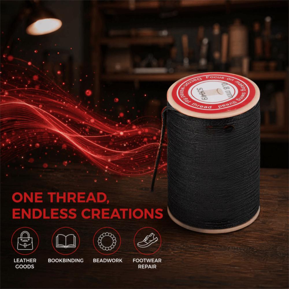 Polyester Waxed Thread Round Braided Stitching Thread Durable Sewing Cord  Leather Crafts