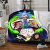 Rick Morty Adventure Flannel Blanket Super Soft Warm Cozy Blanket For Sofa Bed Office Travel Allseason Home Decor Gift