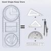 1PCS Multi Functional 360 ° Movable Geometric Drawing multi-function ruler For Primary School Mathematics Portable Transparent