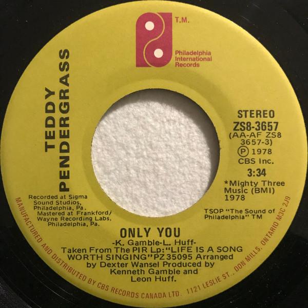 

7inch Record TEDDY PENDERGRASS - Only You / It Don t Hurt Now ZS83657 Philadelphia In 1978 Canada Soul/Funk Used