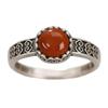 Adjustable Vintage Ethnic Style Red Agate Cloud Ruyi Ring Women Men Copper Jewelry With Retro Geometric Design