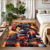 Anti‑Slip Crystal Velvet Floor Rug, Transformers Design Carpet for Indoor Living Bedroom Home Decoration