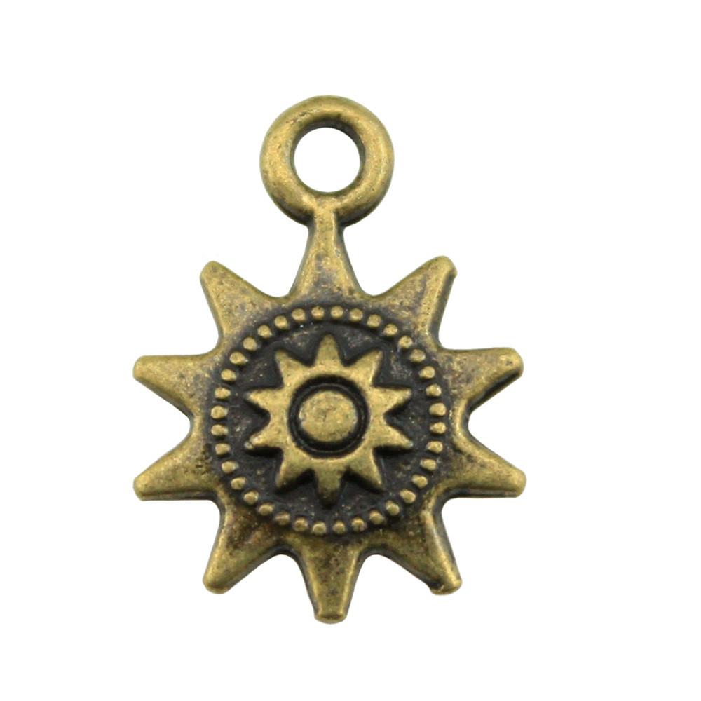 Sun And Moon Face Charms Multi Color Alloy Pendants For Celestial Themed Jewelry