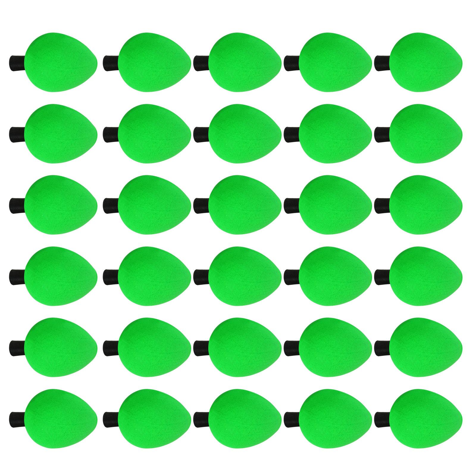 

30 шт. Плавающие поплавки-индикаторы Рыболовные поплавки для пресной и соленой воды Пенные индикаторы поклевки Поплавок для нахлыстовой ловли зелёный