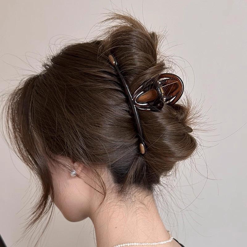 Vintage Woman Hair Clips Acrylic Large Shark Clip Chinese Hair Accessories Girls Headdress Female Hair Pin