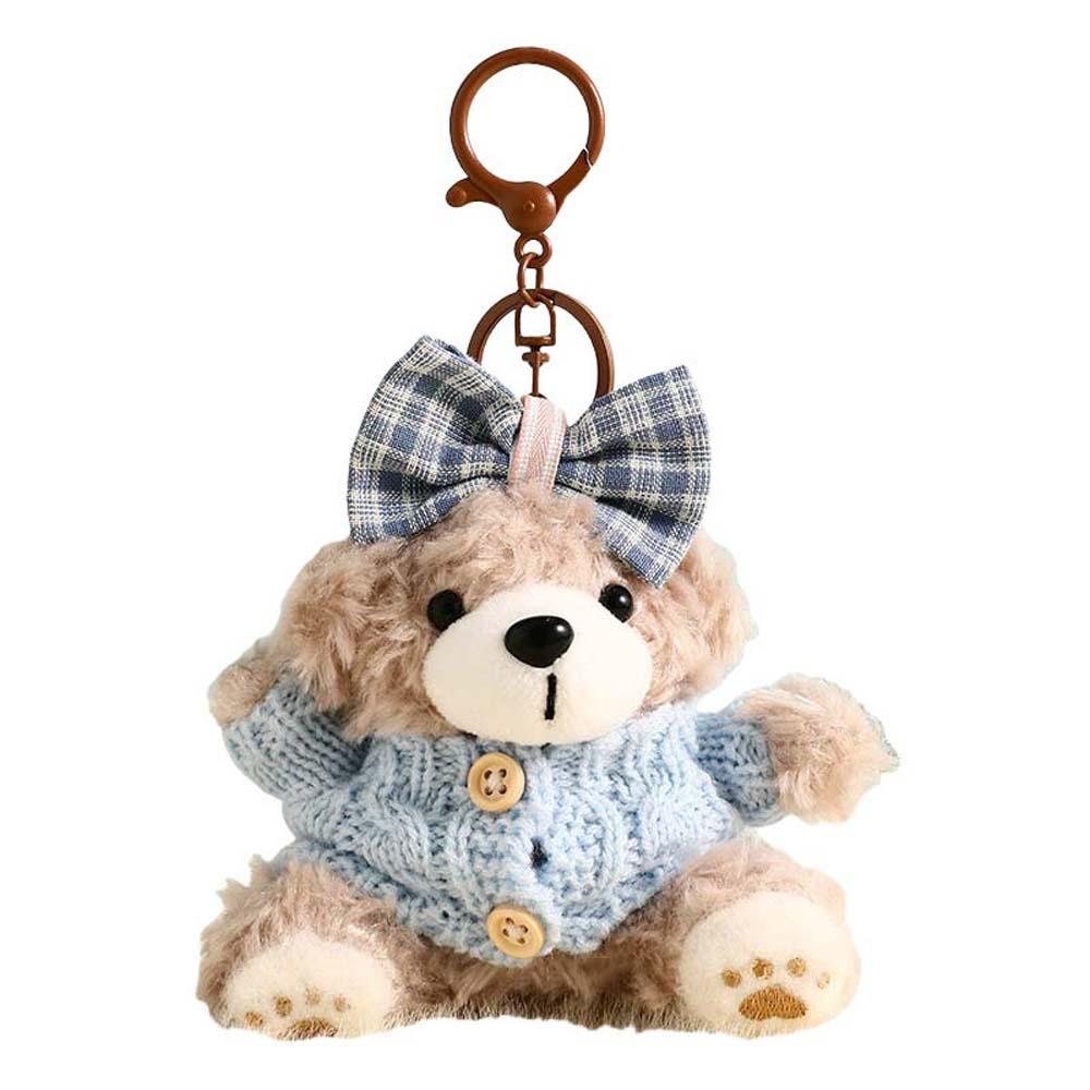 Pull nœud papillon Vêtements de poupée Pull nœud Ours Porte-clés Pendentif animal en peluche Enfants Cadeau de couple