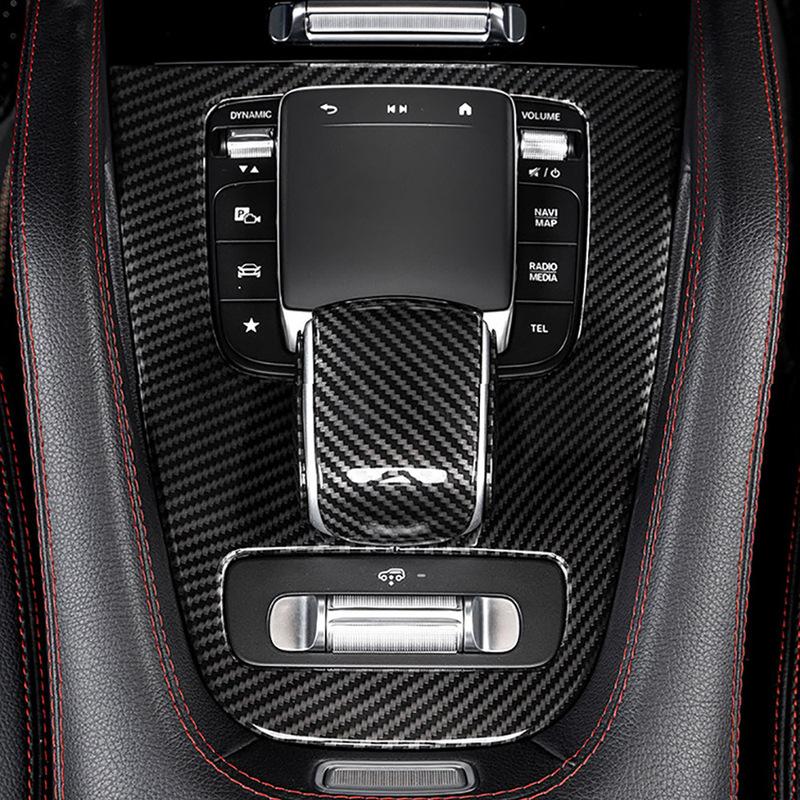 Carbon Fiber Center Console Gear Shift Panel Cover For Mercedes Benz GLE W167 GLS450 X167 GLE C167 350 AMG 63 53 Decoration Trim