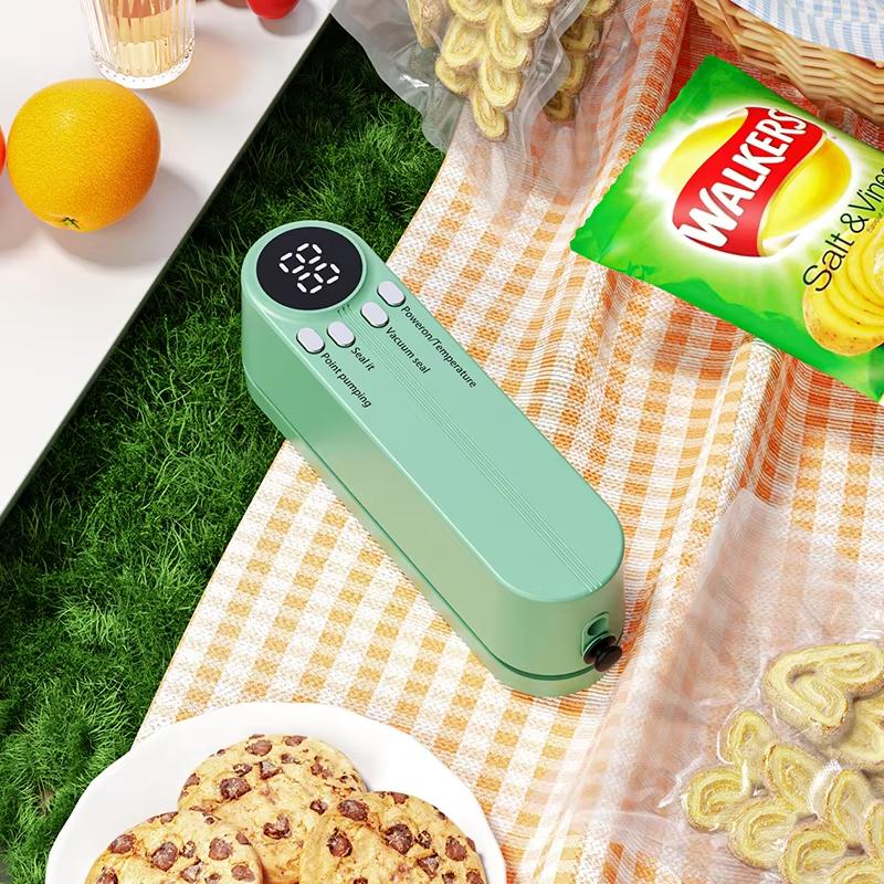Mini přenosná vakuová svářečka Fresh těsnící stroj Domácí LED displej 1200mAh Bezdrátová plně automatická vakuová svářečka Svářečka plastů