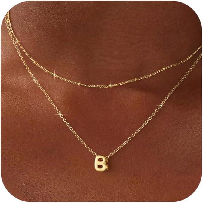 Trendy 26-Letter Pendant Layered Necklace: Elegant Women's Statement Clavicle Chain