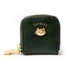 Chanfee Dams Myntplånbok med Rund Dragkedja, Söt Kattdesign (Grön)