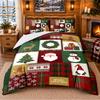 Christmas 3Pcs Bedding Set 1 Bed Sheet 2 Pillowcases Printed Bedroom Bedding Holiday Gift