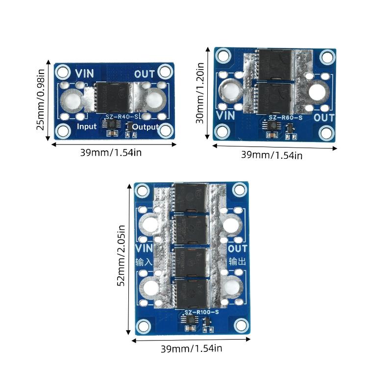 40A 65A 100A Ideal Diode Module No‑Ground Anti‑Reverse Current Anti‑Backfeed Protection For Solar Charging Battery Power System