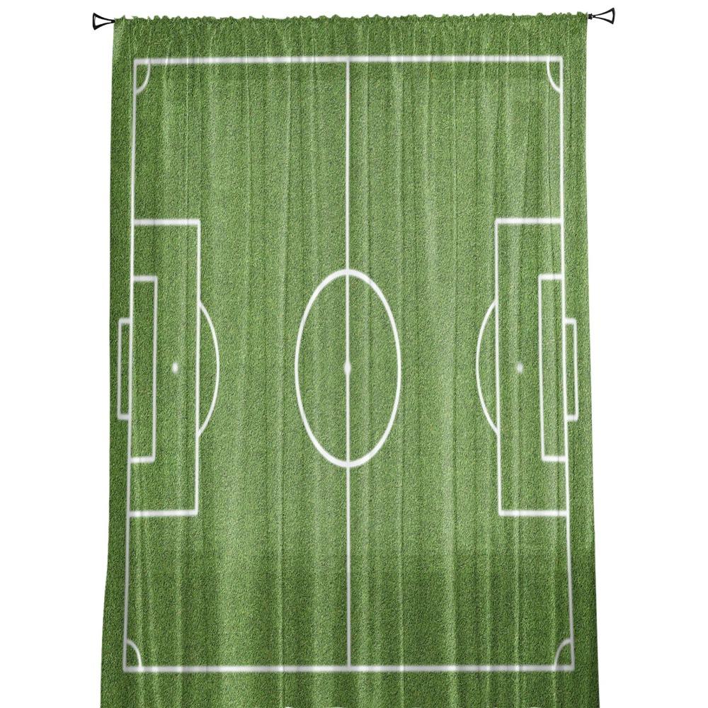 Fotbalové míče Fotbalové hřiště Čirý voál Závěs do obývacího pokoje Výzdoba ložnice Průhledné tylové závěsy Šifon Závěsy do oken