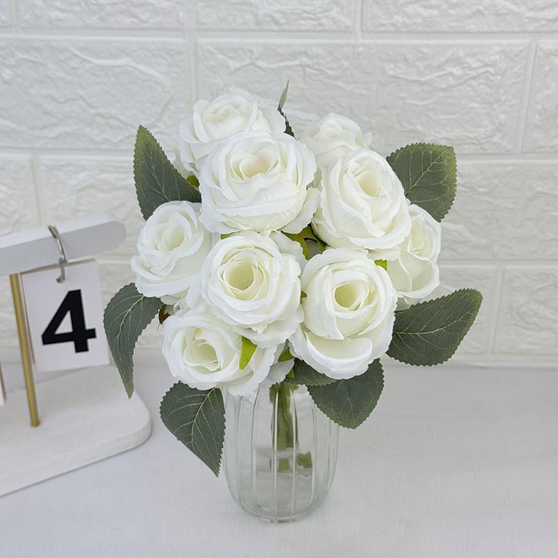 Rose Flower Bouquet For Wedding Photography Home Decor With Silk Material For Celebrations