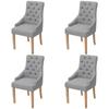 Day and Night - Day and Night Dining Chairs 4 Units Light Gray Fabric