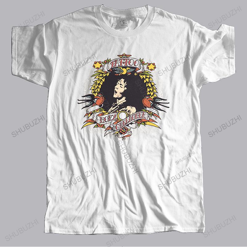 

Hot sale men summer t shirt vintage tee Rory Gallagher Tattoo Music Blues Rock Retro Fashion Unisex Teeshirt cotton short sleeve S