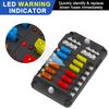 12 Way Fuse Block /24V ATO/ATC Fuse Block with 24 Fuse LED Indicator for Car, Boat, RV, Truck