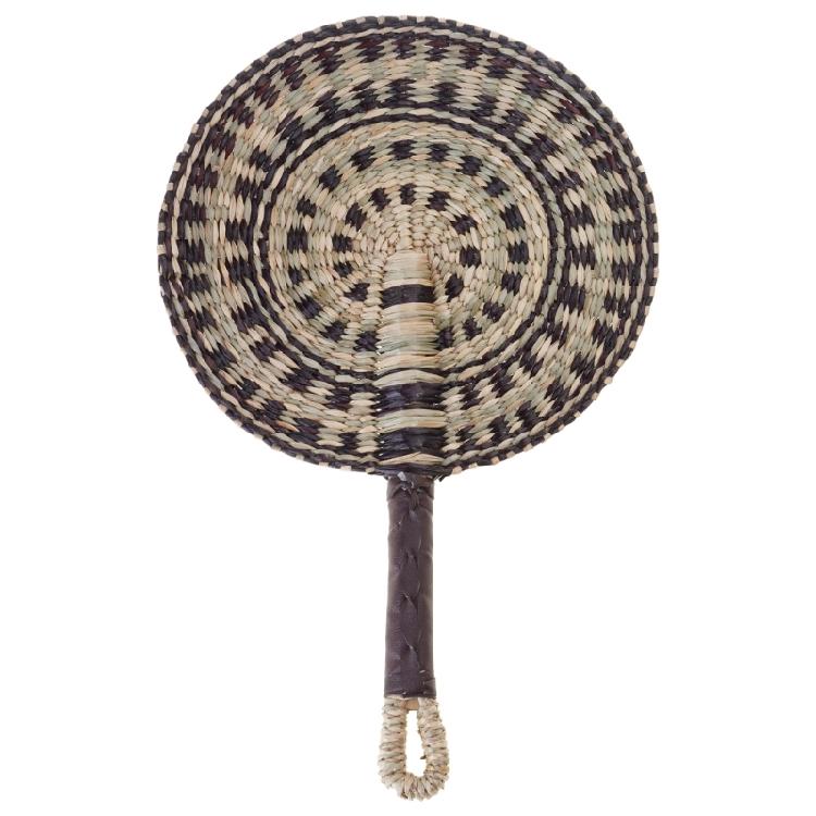Large Summer Handheld Fan Seagrasses Handmade Woven Fan Natural Decorative for Home Wall Decoration