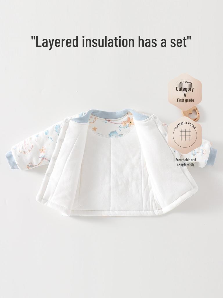 Infant Winter Set: Padded Cotton Baby Clothes for Boys, Autumn/Winter Warmth