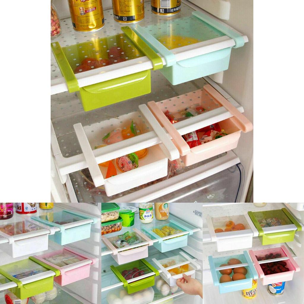 Versatile And Durable Slide Kitchen Fridge Freezer Space Saver Organizer Box