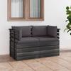 Day and Night - Day and Night 2-seater Garden Pallet Sofa and Solid Pine Wood Cushions