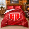 Printed 3Pcs Bedding Set Hull KR Pattern Bed Sheet Pillowcase For Bedroom Decor