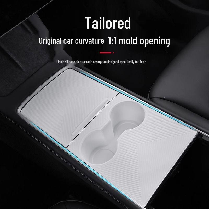 Silikonpads und Becherhalter für die Mittelkonsole des Tesla Model 3/Y/YL (Neue Version)