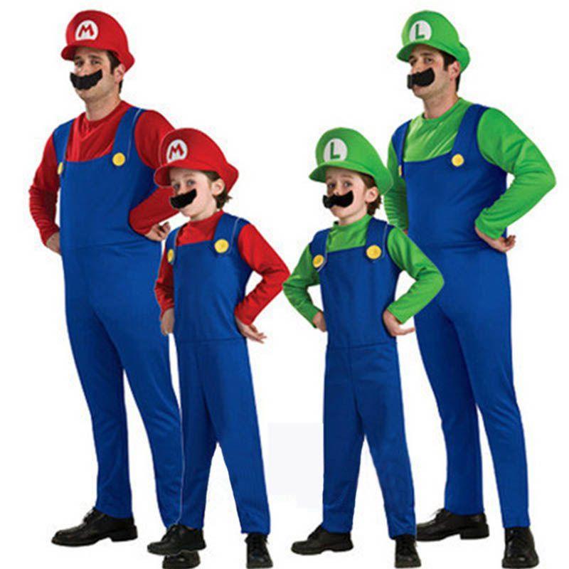 Super Mario Bros Luigi Costume For Kids And Adults Breathable Full Body Cosplay Dress With Exquisite Workmanship