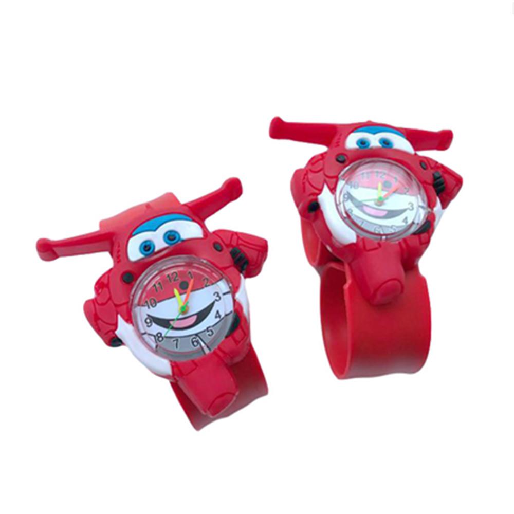 1 Stück Cartoon-Uhr Super Wings Flugzeug Actionfiguren Silikon-Armband PVC-Modell Kindergeschenk Spielzeug