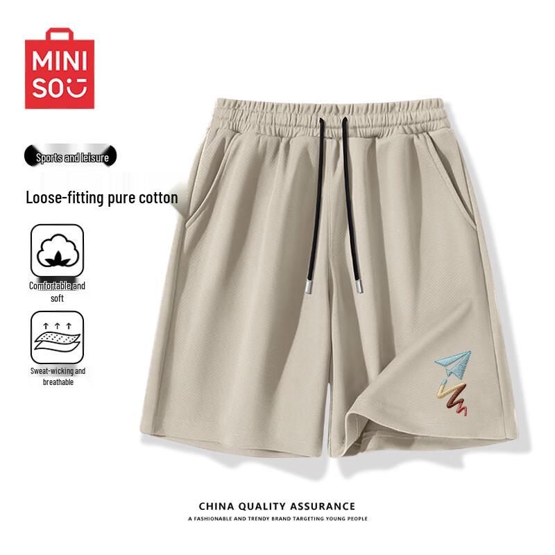 MINISO Men s Breathable Pure Cotton Casual Shorts L