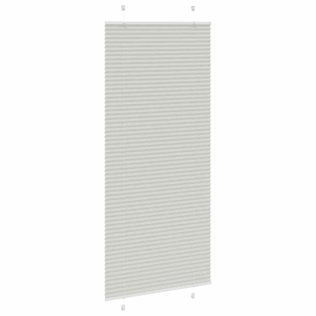 Light Grey Pleated Blind 90X200 Cm Fabric Width 89.4 Cm