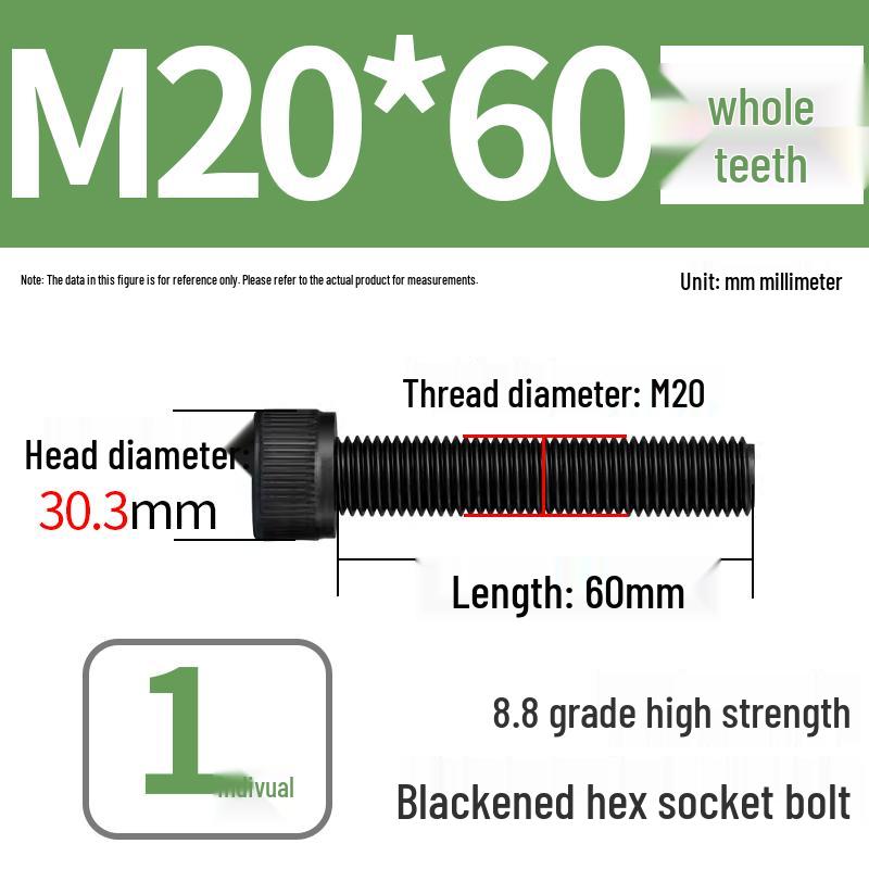 8.8 High-Strength Socket Head Cap Screw Bolt (M4-M20)