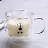 Cup Cute Bear Animal Double Wall Glass Coffee Mug With Handle Glass Milk Mug Coffee Cup For Kids Christmas Gift 250Ml Glass