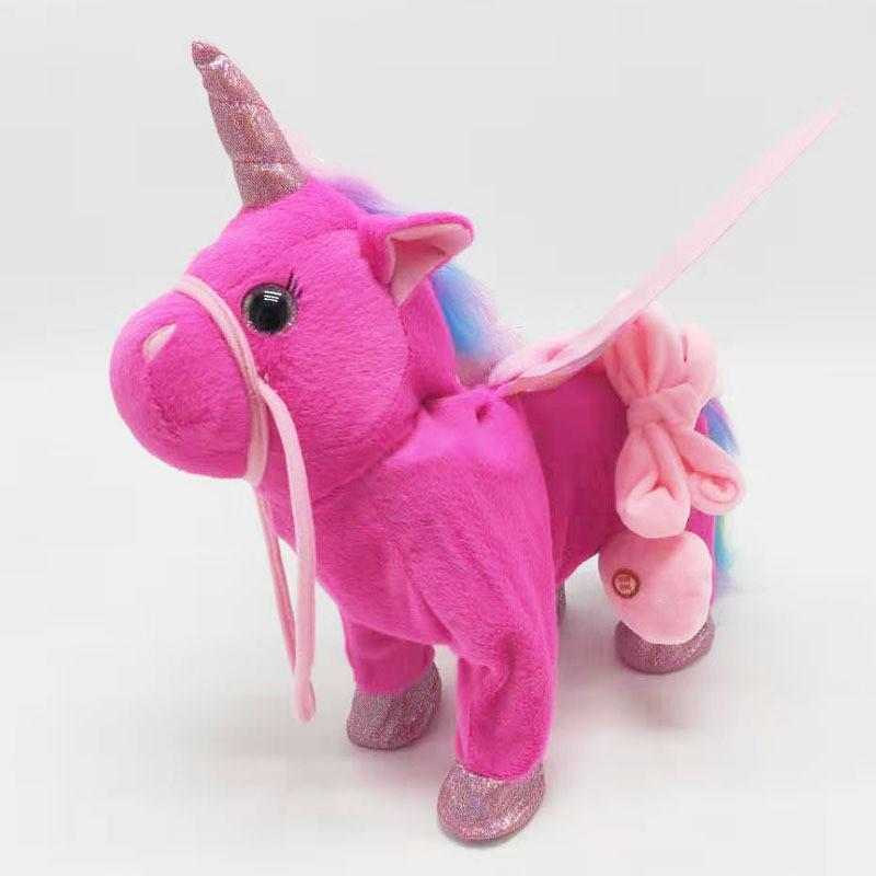 Unicorn Walking Plush Toy With Singing And Swinging Features For Kids Bedroom Decor