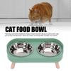 Metal Bowl Pet Double Bowl Adjustable Height Anti Tip Pet Dish Pet Water Drinking