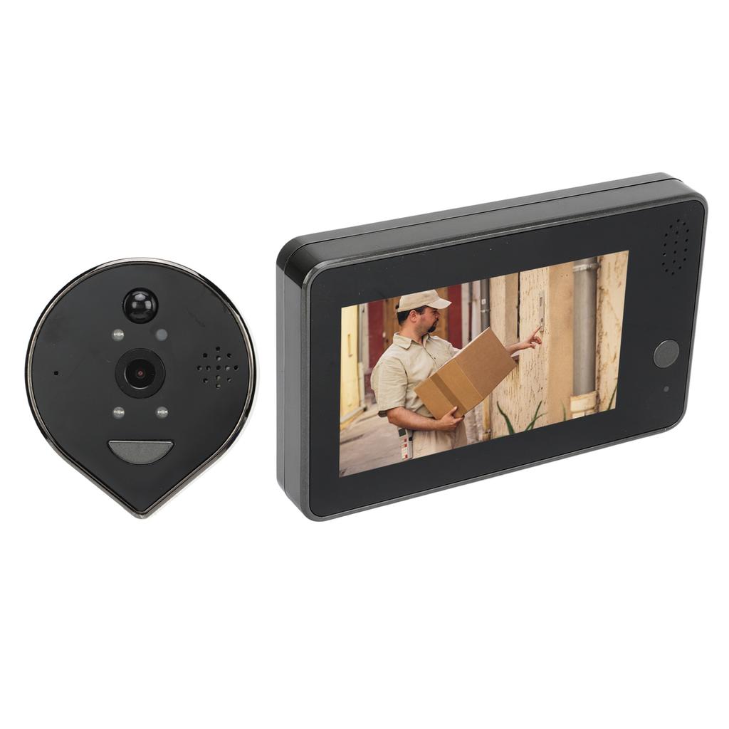 Digital Door Camera 4.3in LCD Monitor Motion Detection Night Vision Waterproof APP Monitoring for