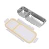 Portable Snack Container 304 Stainless Steel Sealed 2 Compartment Food Storage Container for Travel Camping Picnic