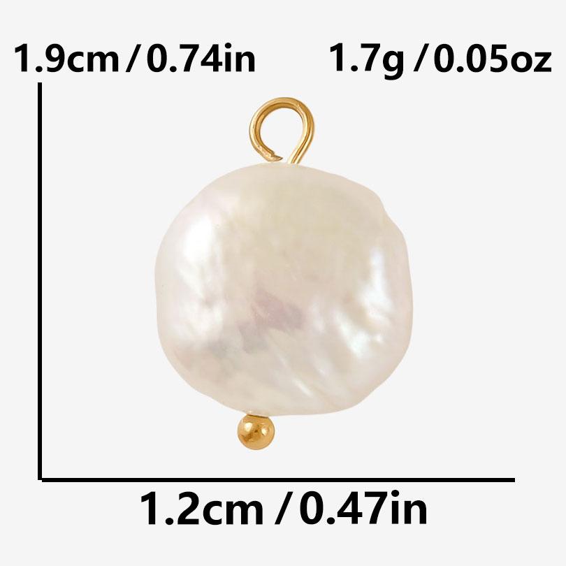 1pcs Irregular Geometric Round Square Real Natural Shell Pearl Charms For Jewelry Making Bulk Handmade Earrings Pendant Material