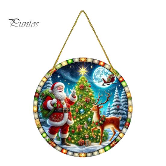 Christmas Party Hanging Supplies Tree Ornaments, Acrylic Festive Pendants with Lanyard for Seasonal Home Ornaments Holiday Decoration, Indoor
