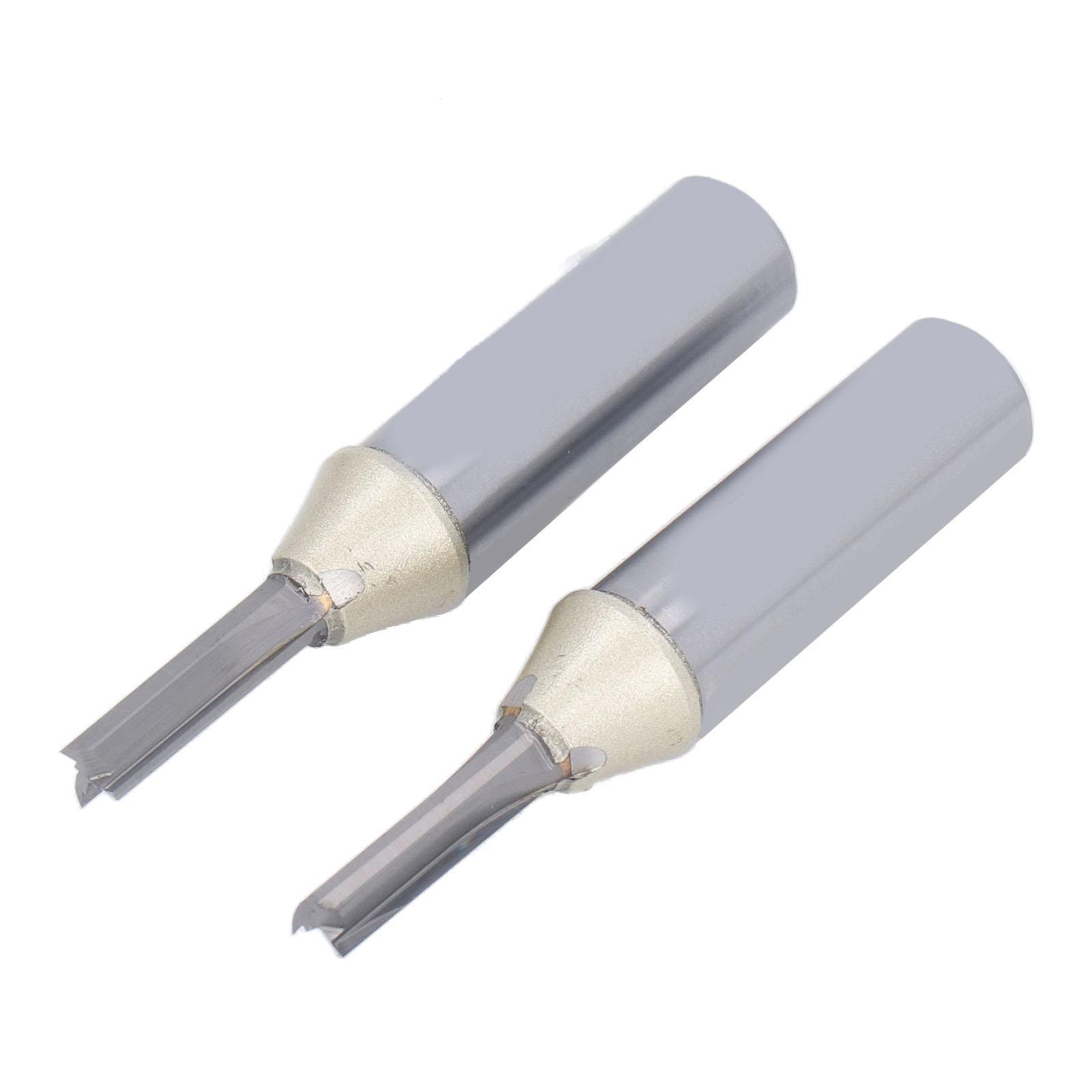 

2Pcs Woodworking Straight Bit 1 2in 3 Flute High Speed Straight Router Bit for Installation Model Making