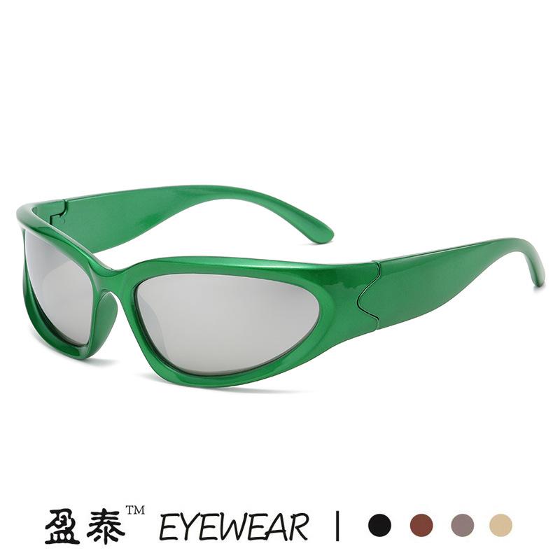 Millennium futuristic European and American new YK sunglasses, cycling punk sports Internet celebrity sunglasses women's trendy glasses